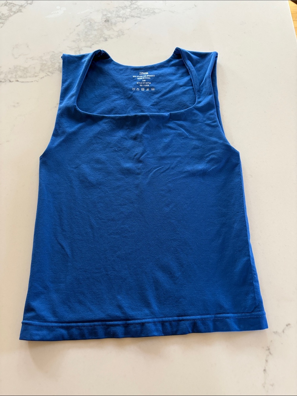 Zenana Outfitters Royal Blue Square Neck Tank